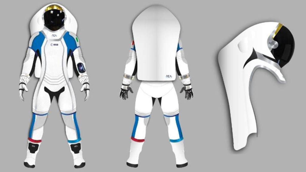 Spacesuit design Flavio Gentile pillars