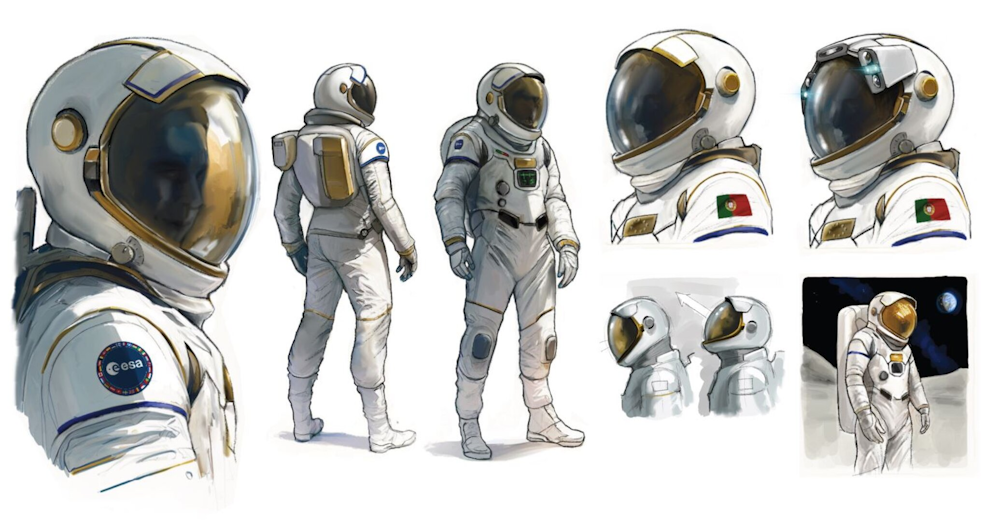 Spacesuit design Joao Montenegro pillars