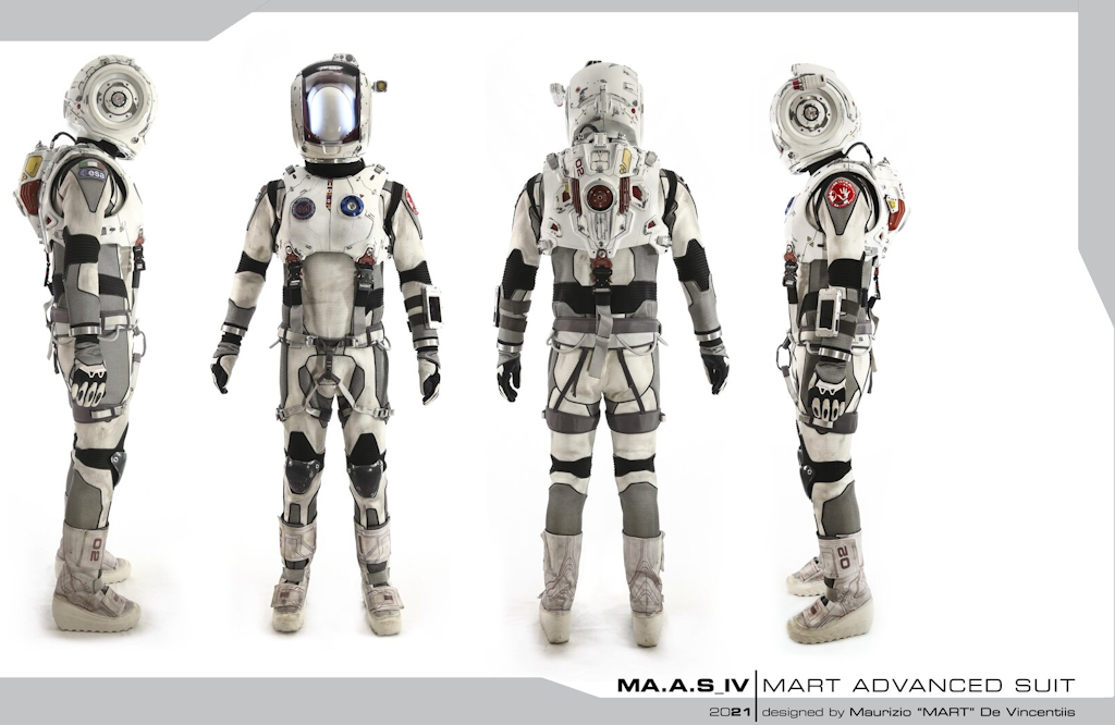 Spacesuit design Maurizio De Vincentiis pillars