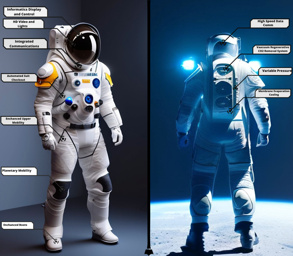 Spacesuit design Oussama Guarraz pillars